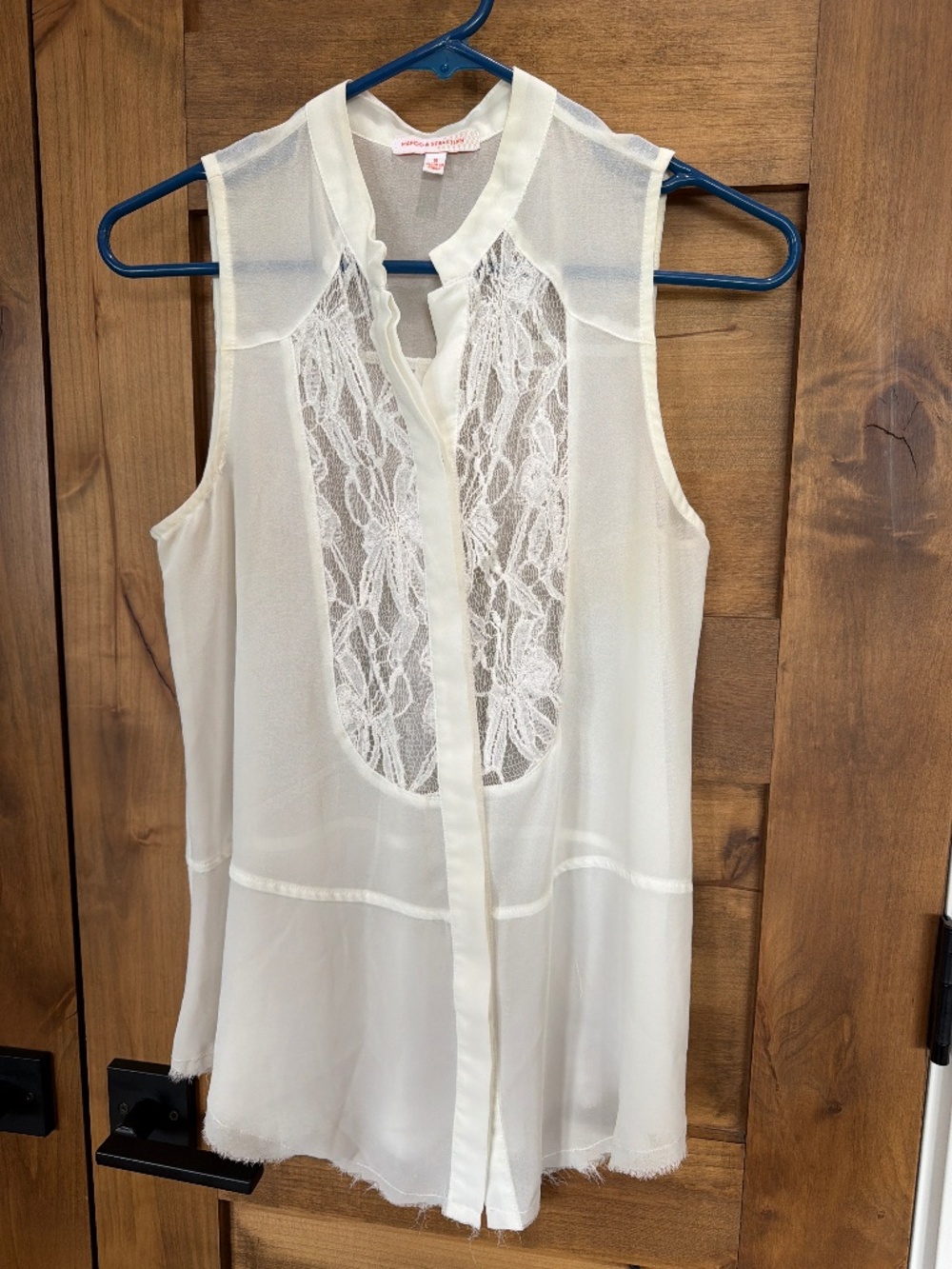 Sheer fabric & Lace bohemian style blouse